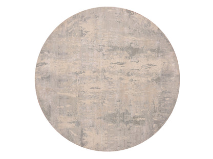 Grey 8'2" x 8'2" Modern / Contemporary Hand knotted Wool/Silk Rug - Sku: O075345