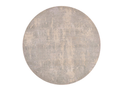 Grey 6'2" x 6'3" Modern / Contemporary Hand knotted Wool/Silk Rug - Sku: O075347