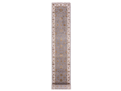 Blue 2'8" x 21'0" Rajasthan Hand knotted Wool Rug - Sku: O075364