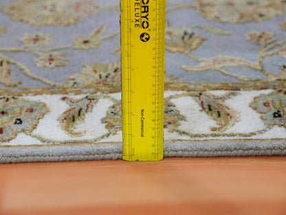 Rajasthan Traditional hand-knotted wool runner in Blue, 2'7" x 18'8", SKU O075365