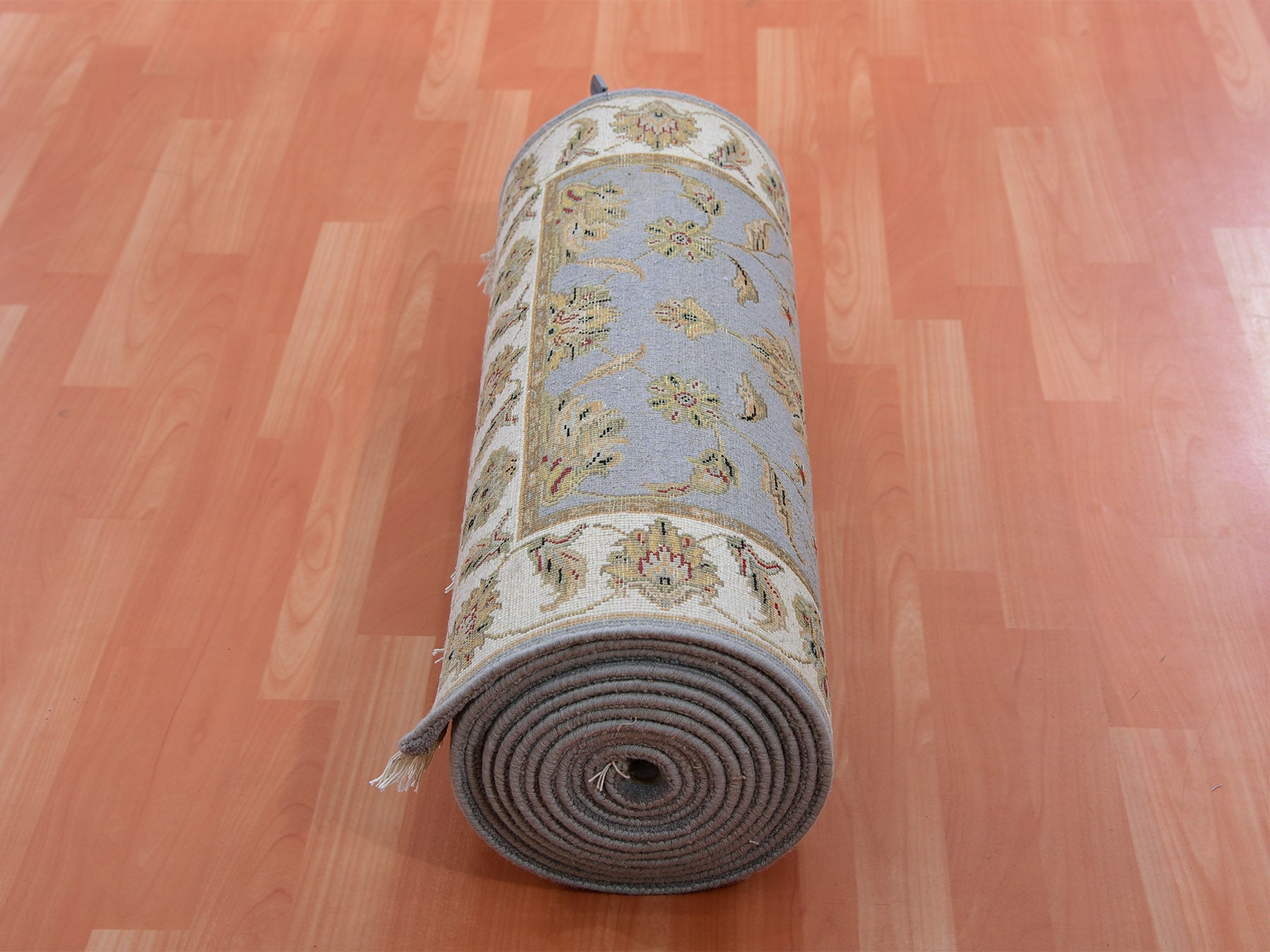 Rajasthan Traditional hand-knotted wool runner in Blue, 2'7" x 18'8", SKU O075365