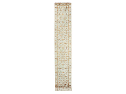 Ivory 2'7" x 20'7" Rajasthan Hand knotted Wool/Silk Rug - Sku: O075367