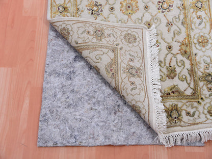 Ivory 2'7" x 20'7" Rajasthan Hand knotted Wool/Silk Rug - Sku: O075367