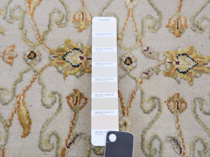 Ivory 2'7" x 20'7" Rajasthan Hand knotted Wool/Silk Rug - Sku: O075367