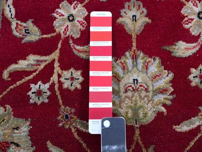 Red 2'8" x 21'0" Traditional Hand knotted Wool Rug - Sku: O075373