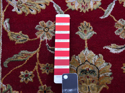 Red 2'7" x 16'4" Traditional Hand knotted Wool Rug - Sku: O075375