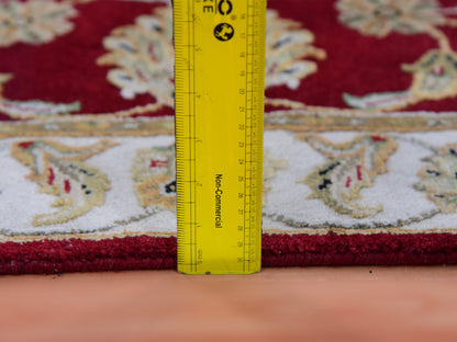Red 2'7" x 16'4" Traditional Hand knotted Wool Rug - Sku: O075375