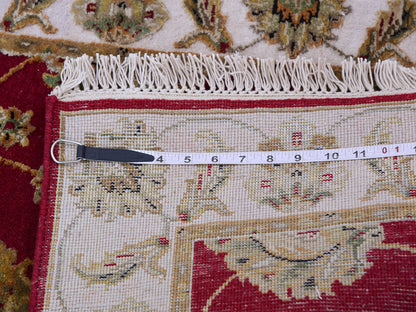 Red 2'7" x 16'4" Traditional Hand knotted Wool Rug - Sku: O075375