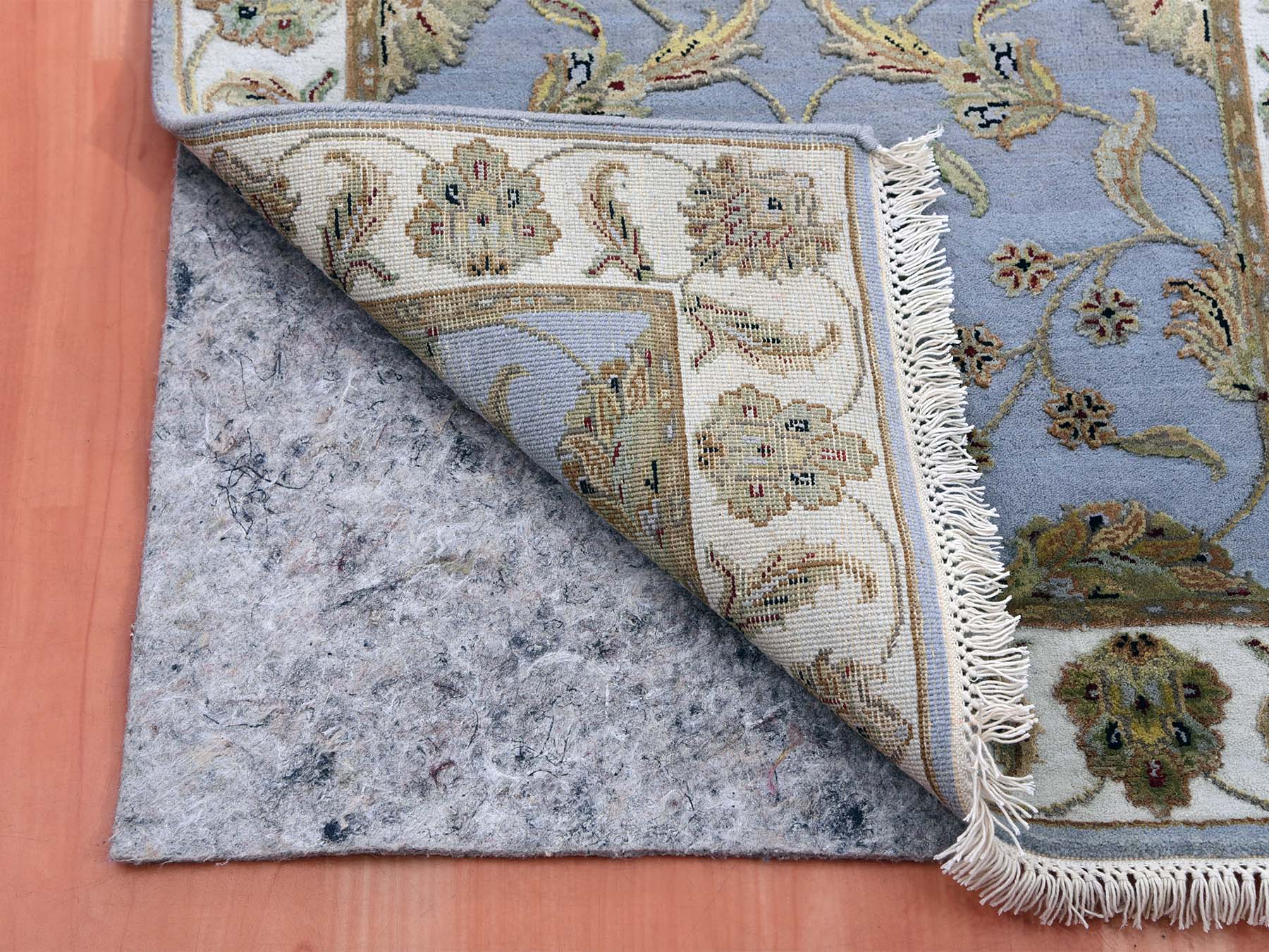 Rajasthan Traditional hand-knotted wool runner in Blue, 2'8" x 17'1", SKU O075376