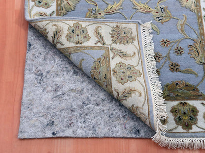 Rajasthan Traditional hand-knotted wool runner in Blue, 2'8" x 17'1", SKU O075376