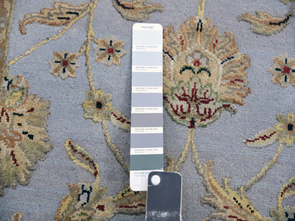 Rajasthan Traditional hand-knotted wool runner in Blue, 2'8" x 17'1", SKU O075376