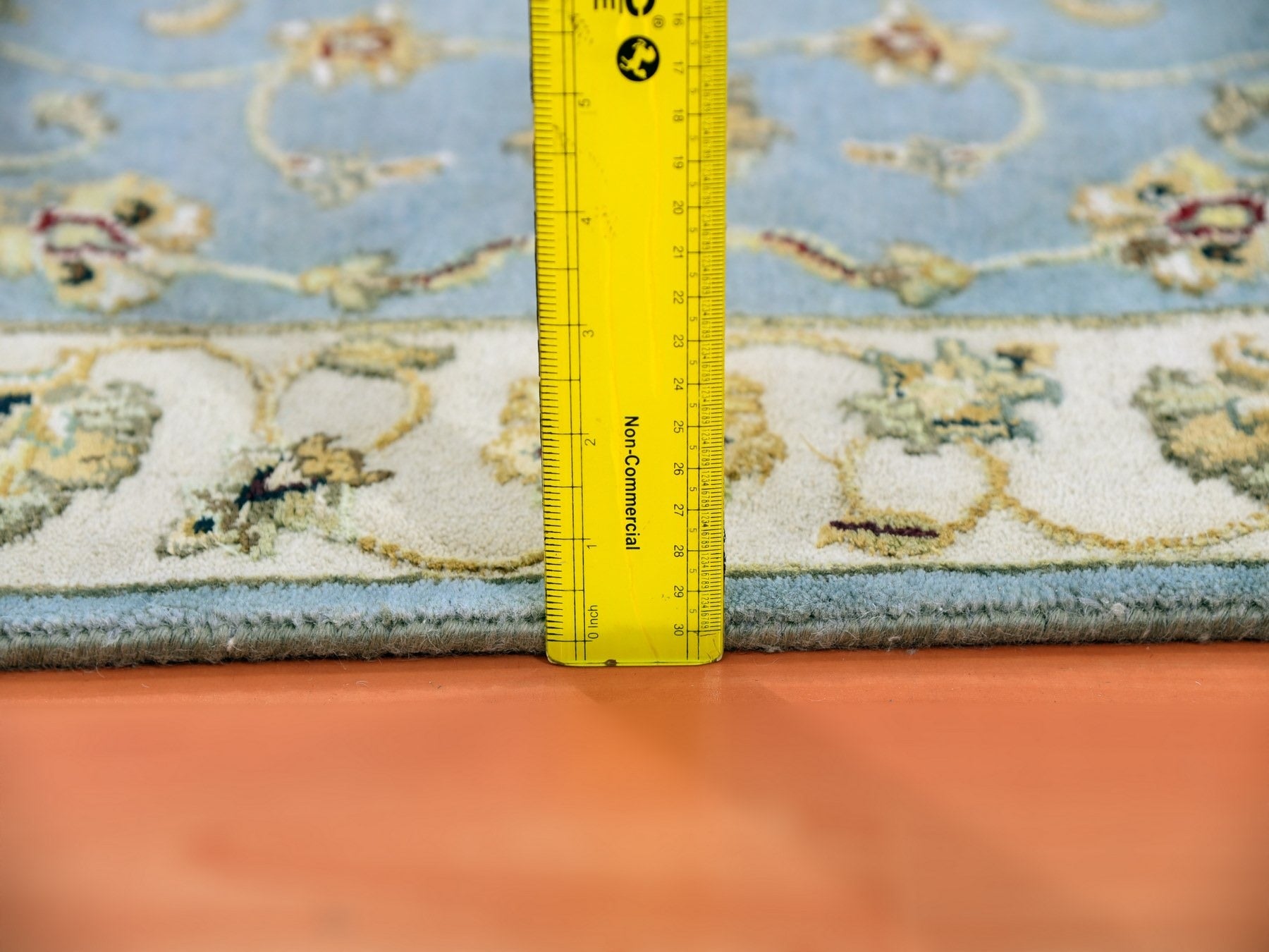 Rajasthan Traditional hand-knotted wool runner in Blue, 2'7" x 14'0", SKU O075377