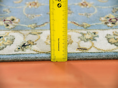 Rajasthan Traditional hand-knotted wool runner in Blue, 2'7" x 14'0", SKU O075377