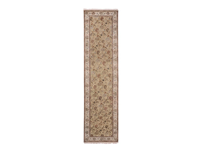 Rajasthan Traditional hand-knotted wool runner in Green, 3'0" x 12'1", SKU O075379