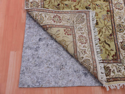 Rajasthan Traditional hand-knotted wool runner in Green, 3'0" x 12'1", SKU O075379