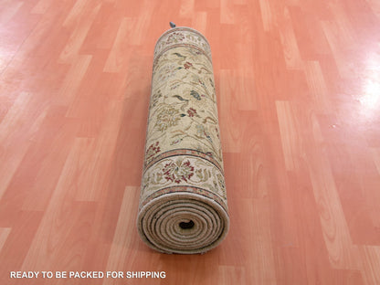 Rajasthan Traditional hand-knotted wool runner in Green, 3'0" x 12'1", SKU O075379