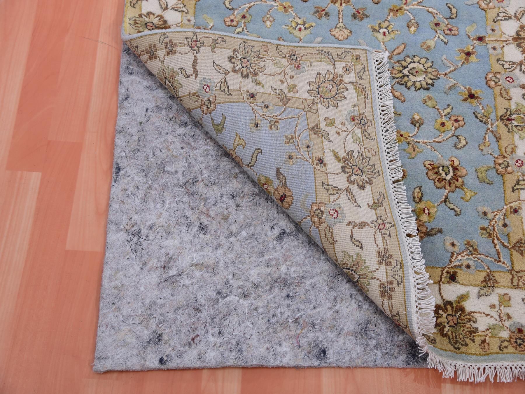 Rajasthan Traditional hand-knotted wool runner in Blue, 3'0" x 12'2", SKU O075380