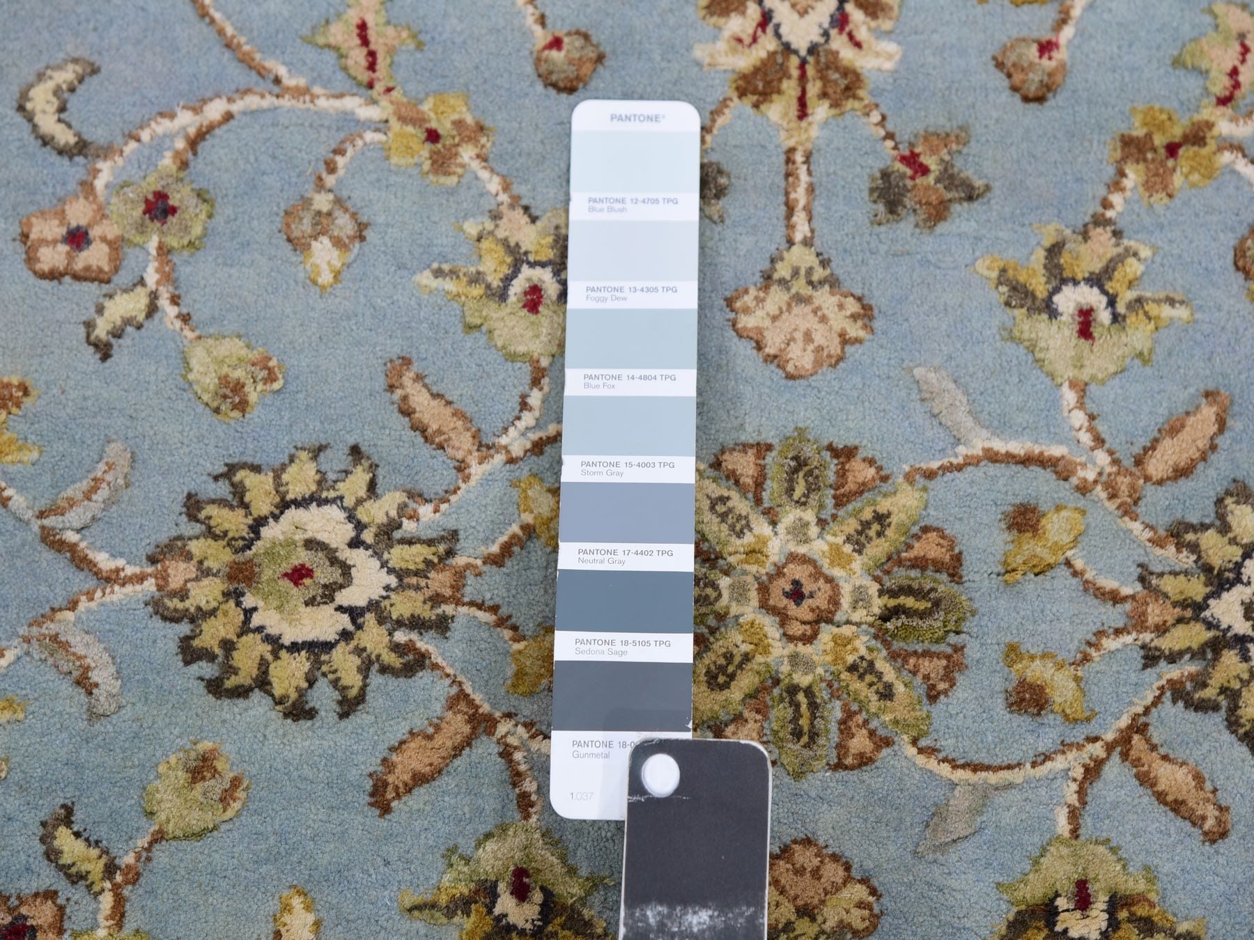 Rajasthan Traditional hand-knotted wool runner in Blue, 3'0" x 12'2", SKU O075380