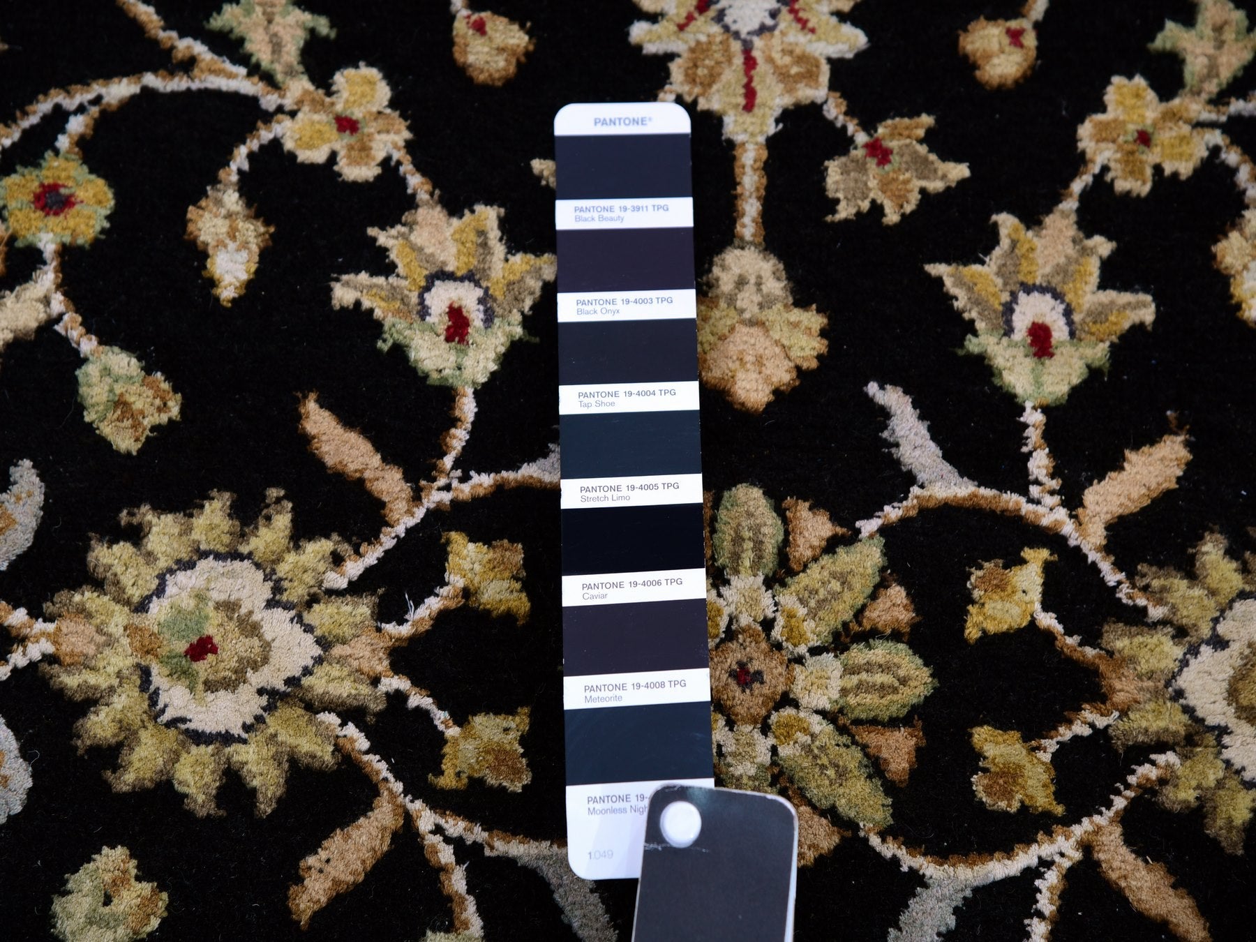 Rajasthan Traditional hand-knotted wool runner in Black, 3'1" x 12'2", SKU O075384