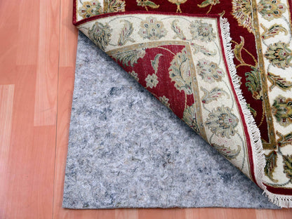 Red 2'7" x 16'4" Traditional Hand knotted Wool/Silk Rug - Sku: O075385