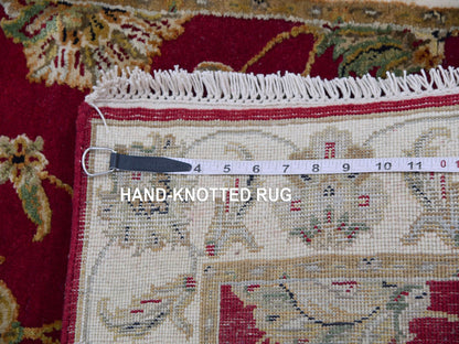 Red 2'7" x 16'4" Traditional Hand knotted Wool/Silk Rug - Sku: O075385