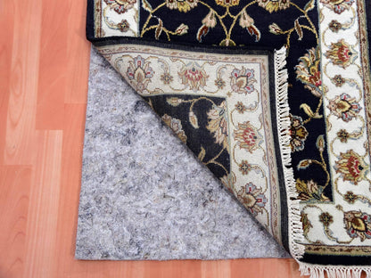 Rajasthan Traditional hand-knotted wool runner in Black, 2'6" x 10'0", SKU O075386
