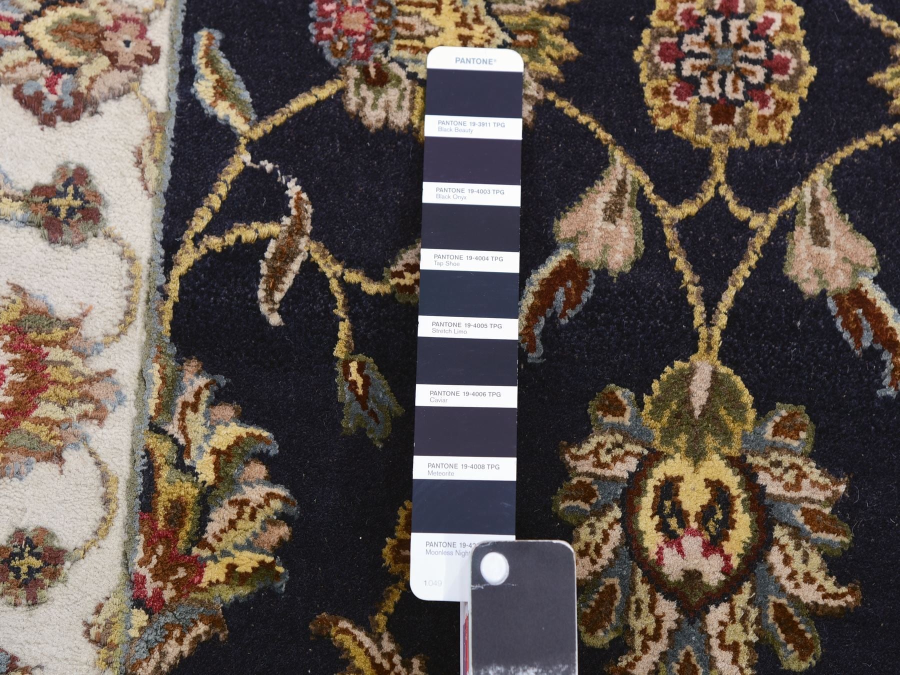 Rajasthan Traditional hand-knotted wool runner in Black, 2'6" x 10'0", SKU O075386