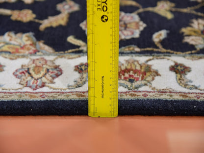 Rajasthan Traditional hand-knotted wool runner in Black, 2'6" x 10'0", SKU O075386
