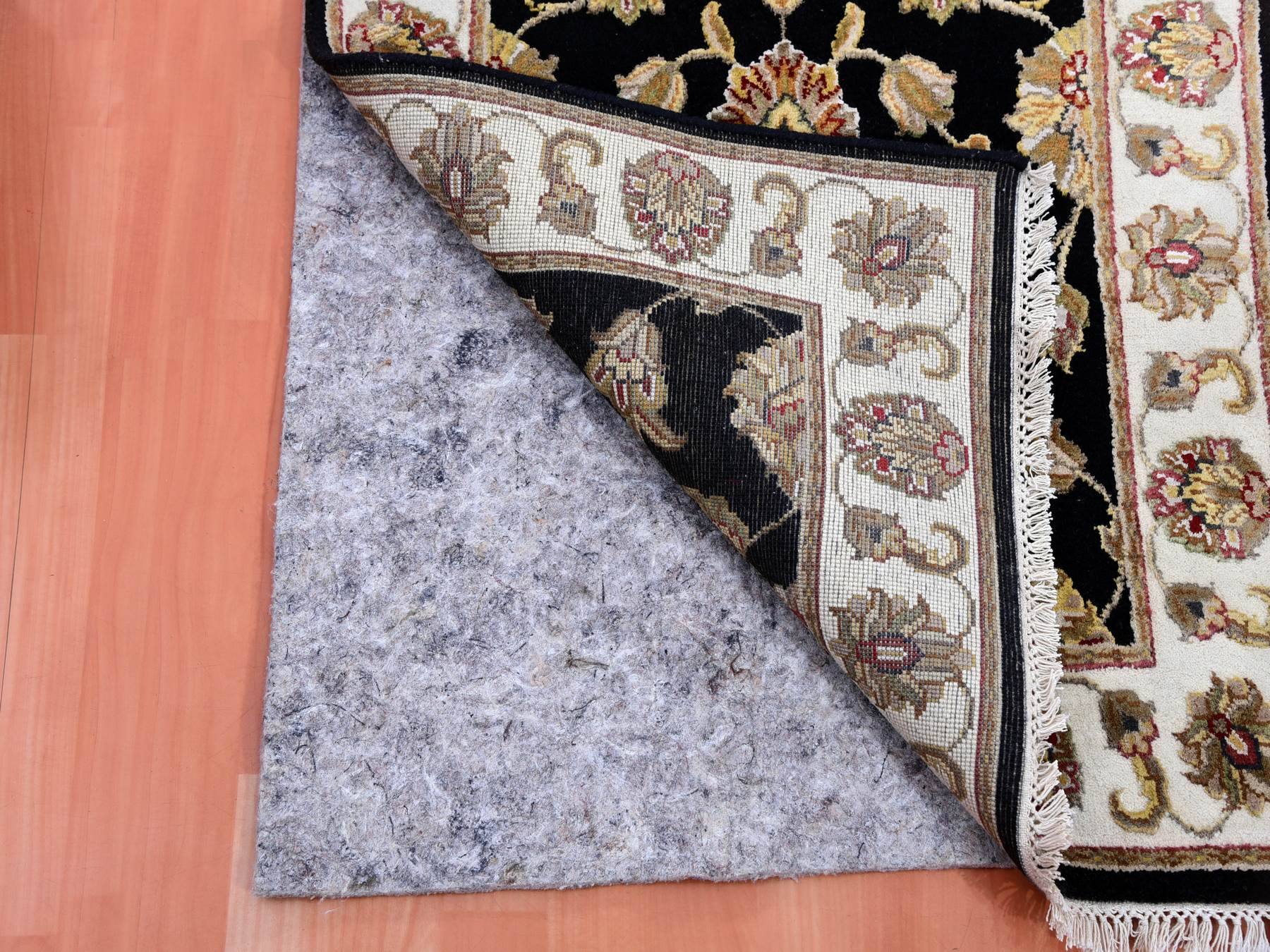 Rajasthan Traditional hand-knotted wool runner in Black, 2'5" x 9'11", SKU O075390