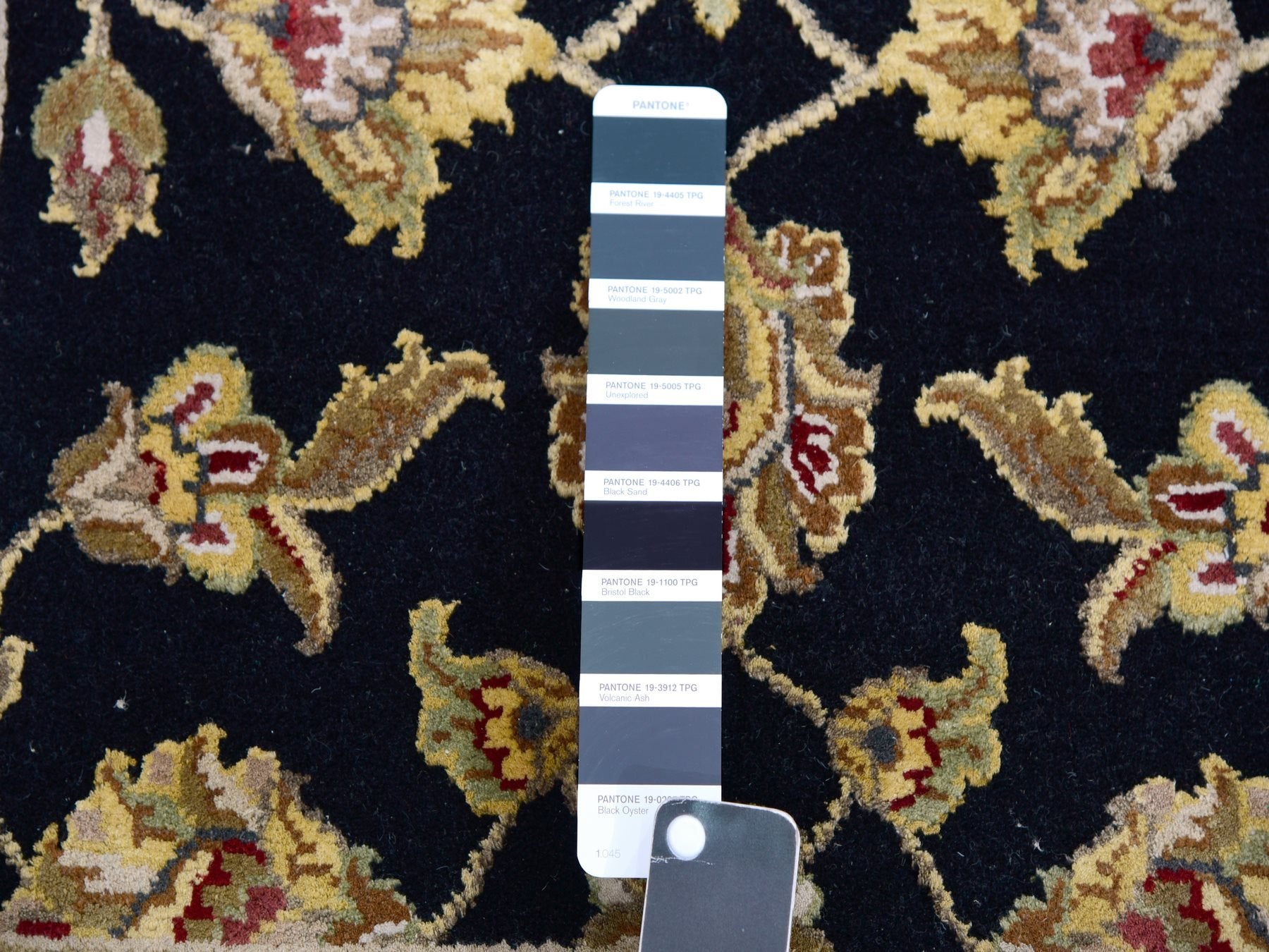 Rajasthan Traditional hand-knotted wool runner in Black, 2'5" x 9'11", SKU O075390