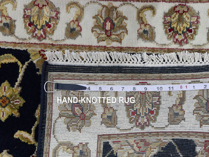 Rajasthan Traditional hand-knotted wool runner in Black, 2'5" x 9'11", SKU O075390