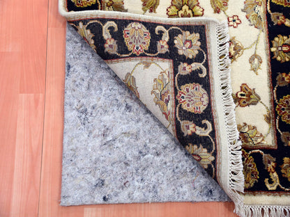 Ivory 2'5" x 10'1" Rajasthan Hand knotted Wool/Silk Rug - Sku: O075394