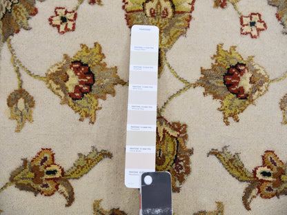 Ivory 2'5" x 10'1" Rajasthan Hand knotted Wool/Silk Rug - Sku: O075394