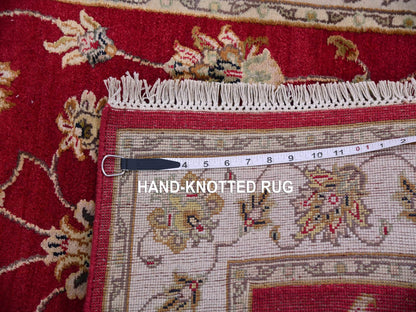 Red 3'1" x 5'3" Traditional Hand knotted Wool Rug - Sku: O075402