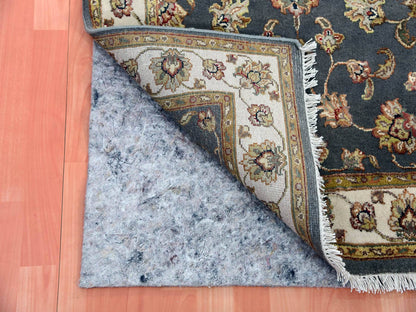 Grey 3'0" x 5'2" Rajasthan Hand knotted Wool/Silk Rug - Sku: O075403