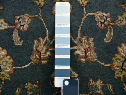 Grey 3'0" x 5'2" Rajasthan Hand knotted Wool/Silk Rug - Sku: O075403