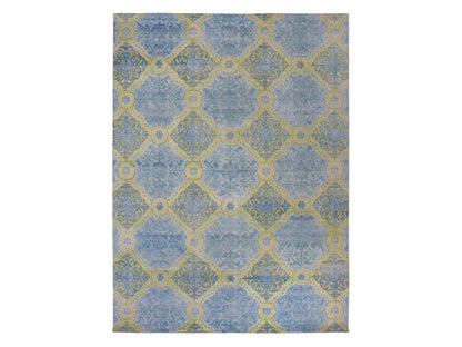 Traditional hand-knotted wool rug in Blue, 9'0" x 12'2", SKU O075410