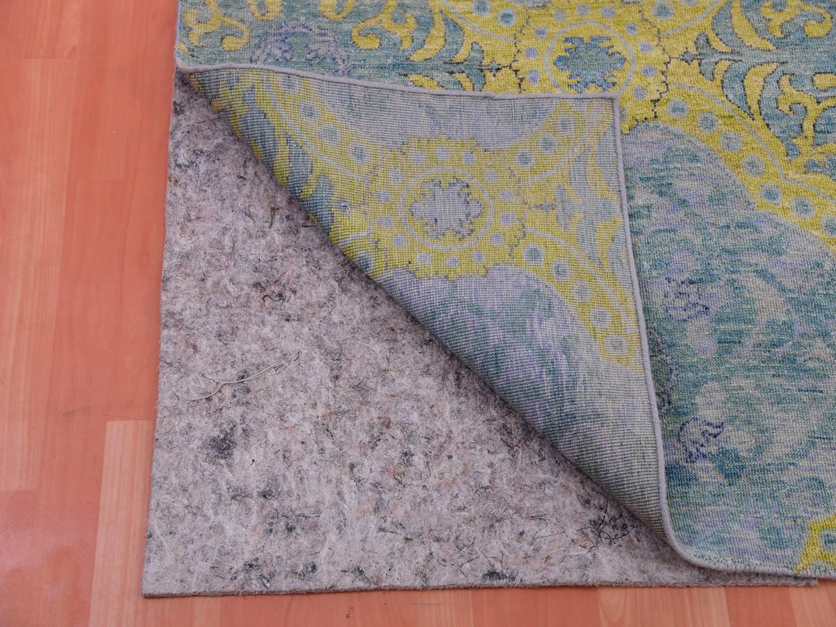 Traditional hand-knotted wool rug in Blue, 9'0" x 12'2", SKU O075410