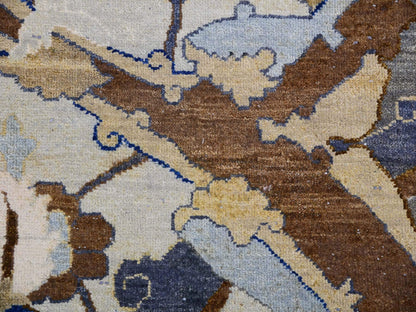 Ivory 10'2" x 14'4" Transitional Hand knotted Wool Rug - Sku: O075425