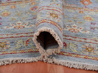 Grey 10'0" x 13'6" Transitional Hand knotted Wool Rug - Sku: O075450