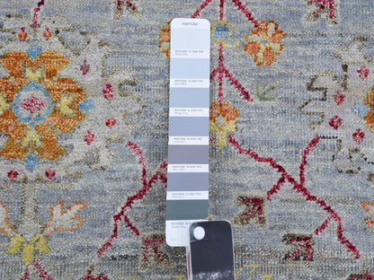 Grey 10'0" x 13'6" Transitional Hand knotted Wool Rug - Sku: O075450