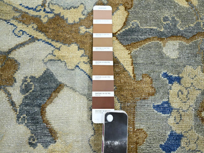 Ivory 8'1" x 10'2" Transitional Hand knotted Wool Rug - Sku: O075472