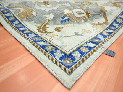 Ivory 9'2" x 12'1" Transitional Hand knotted Wool Rug - Sku: O075473
