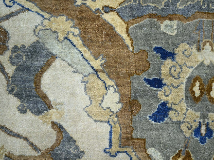 Ivory 9'2" x 12'1" Transitional Hand knotted Wool Rug - Sku: O075473