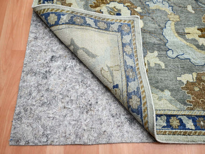 Ivory 11'11" x 15'5" Transitional Hand knotted Wool Rug - Sku: O075474