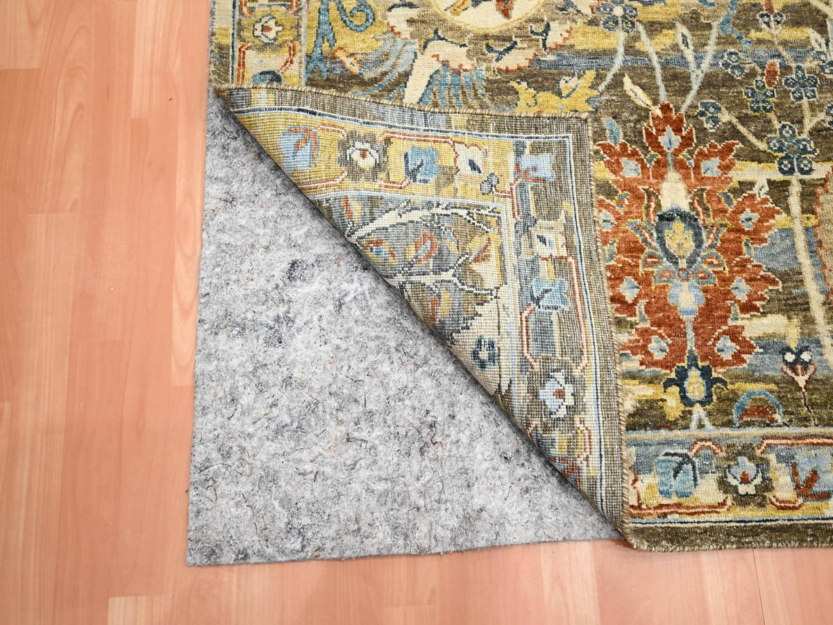 Transitional hand-knotted wool rug in Brown, 9'1" x 12'0", SKU O075489