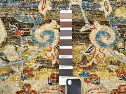 Transitional hand-knotted wool rug in Brown, 9'1" x 12'0", SKU O075489