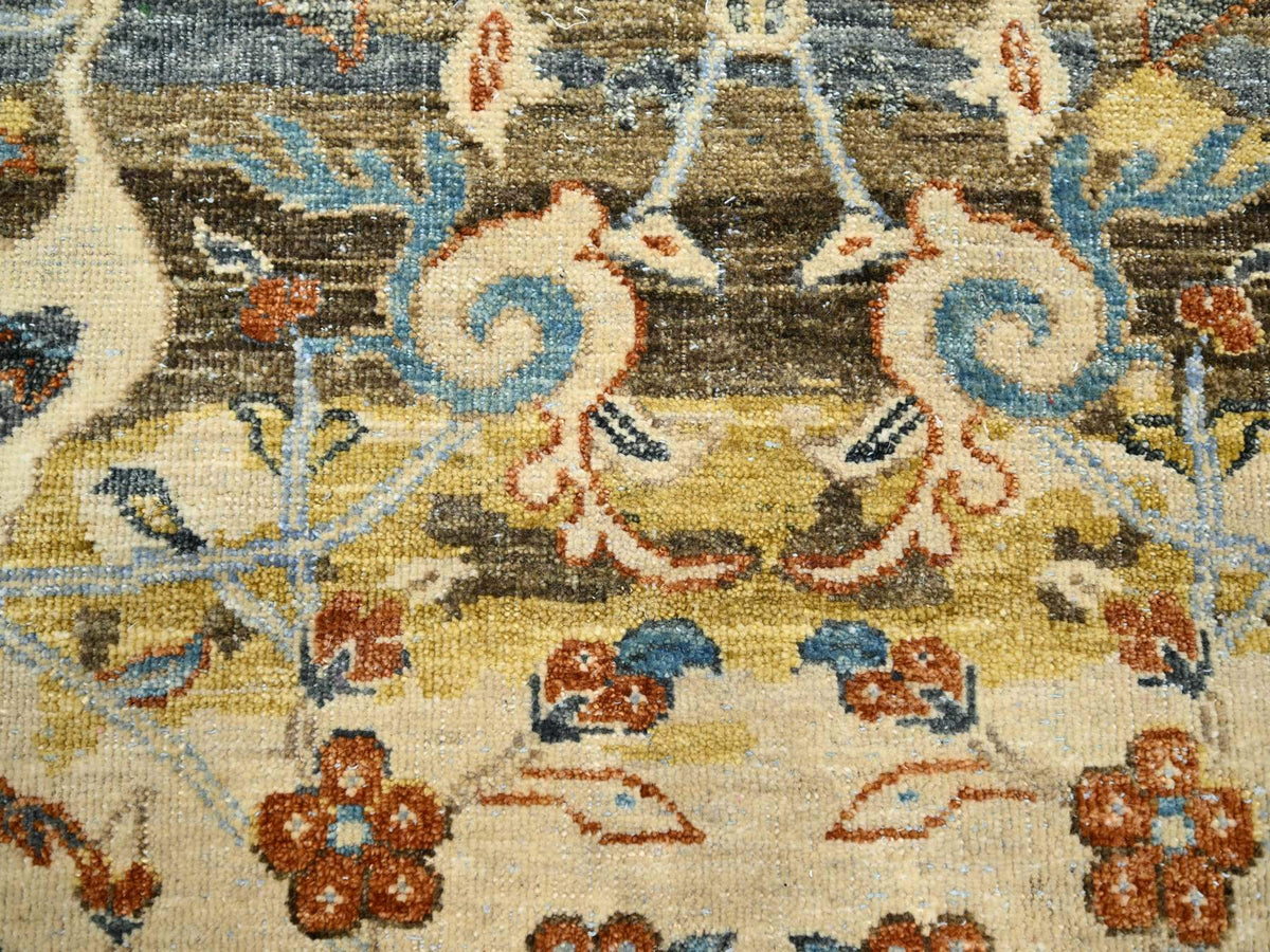 Transitional hand-knotted wool rug in Brown, 9'1" x 12'0", SKU O075489