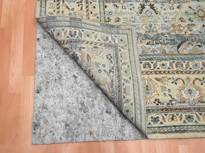 Grey 9'0" x 12'0" Transitional Hand knotted Wool Rug - Sku: O075493