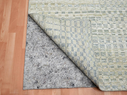 Modern / Contemporary hand-knotted wool/silk rug in Brown, 4'0" x 6'0", SKU O075502